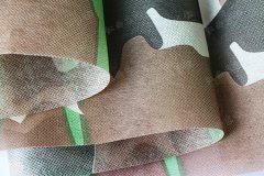 迷彩无纺布 成人儿童防护口罩面层用pp丙纶印花